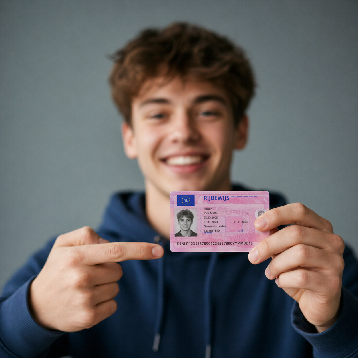 Leerling met behaald rijbewijs